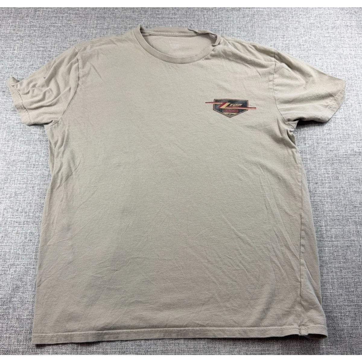 Wrangler ZZ Top Lowdown Since 69 Mens L Tan Double Sided Graphic T Shirt