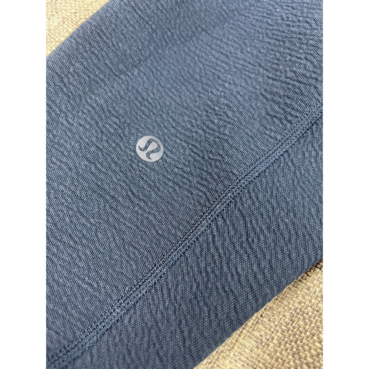 lululemon Mens Large Textured Snap Neck Pullover Jacket Navy Zip Pockets