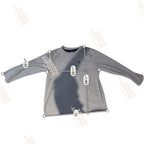 Tommy Bahama Mens XL Gray Long Sleeve Thermal Knit Shirt Marlin Logo Lightweight