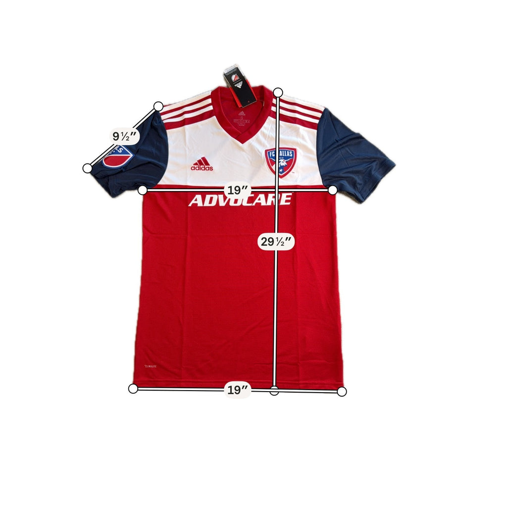 NWT FC Dallas Adidas Jersey Men’s Small MLS AdvoCare Climalite Soccer Shirt Red