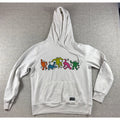 Keith Haring Hoodie Mens S White Dancing Figures Pop Art Pullover Sweatshirt