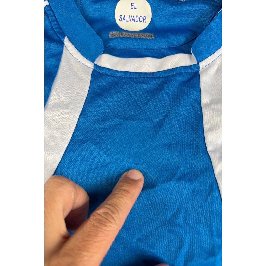El Salvador La Selecta Soccer Jersey Peña Size M Blue FES Futbol Supporter Shirt