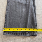 Chams Mens Jeans 36 Gray Black Y2K Embroidered Pocket Straight Leg Denim