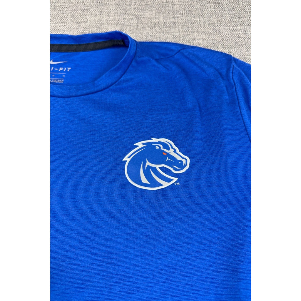 Nike Boise State Broncos Dri-FIT Shirt Mens M Blue NCAA Football Swoosh