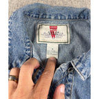 Vintage 90s Levi’s Jeans For Women Denim Vest M Acid Wash Cropped Trucker