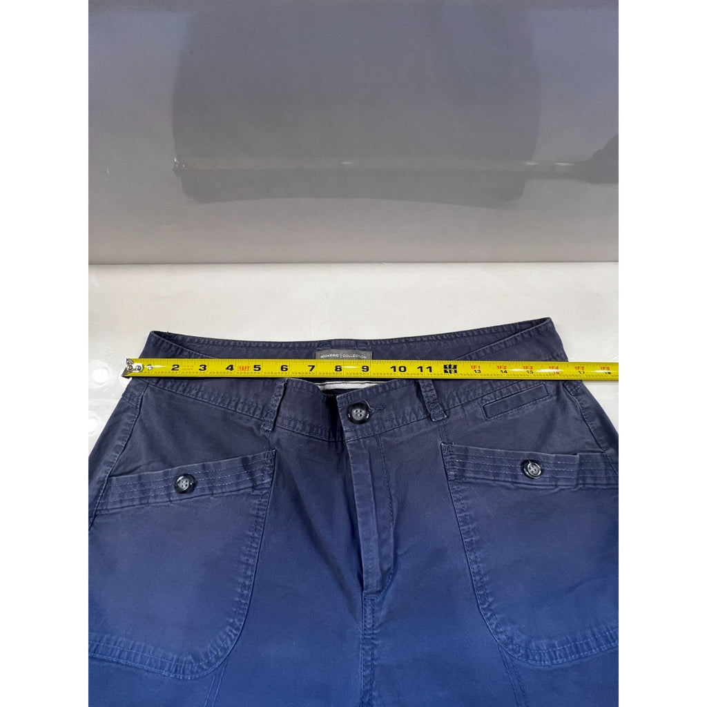 Dockers Collection Curvy Bermuda Shorts Womens 12 Blue Stretch Mid Rise Casual