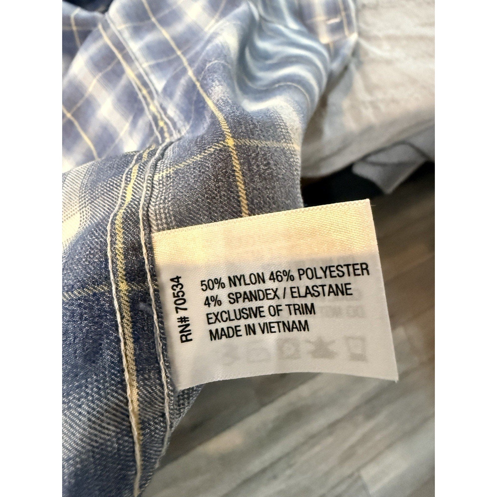 Orvis Active Fit Shirt Mens Medium Blue Plaid Fishing Travel Stretch Button Up