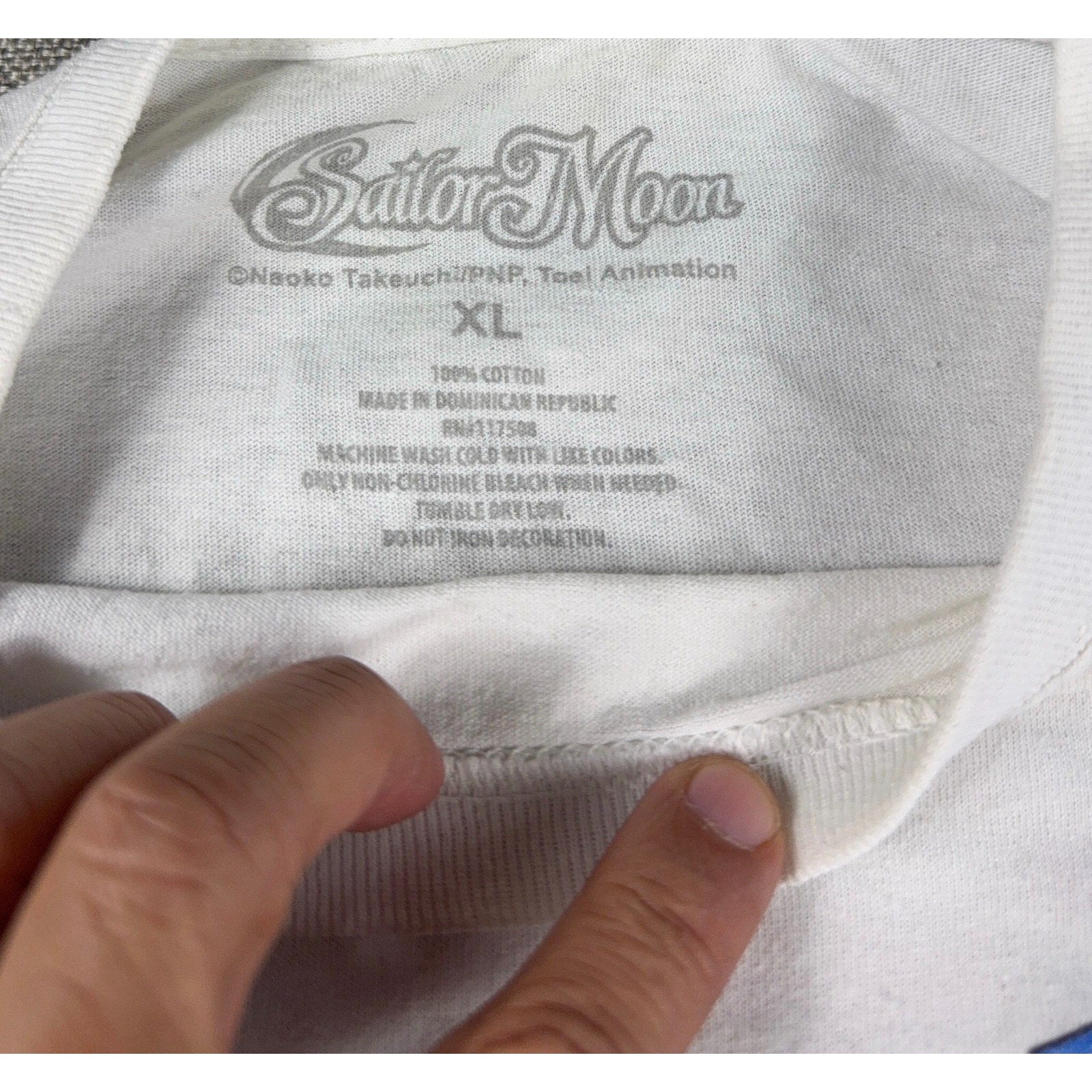Sailor Moon T Shirt Mens XL Pretty Guardian Anime Sailor Scouts White Graphic T