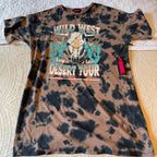 Rock & Roll Denim Wild West Desert Tour Tie Dye Tee Dress Womens Oversized XL