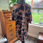 Rock & Roll Denim Wild West Desert Tour Tie Dye Tee Dress Womens Oversized XL