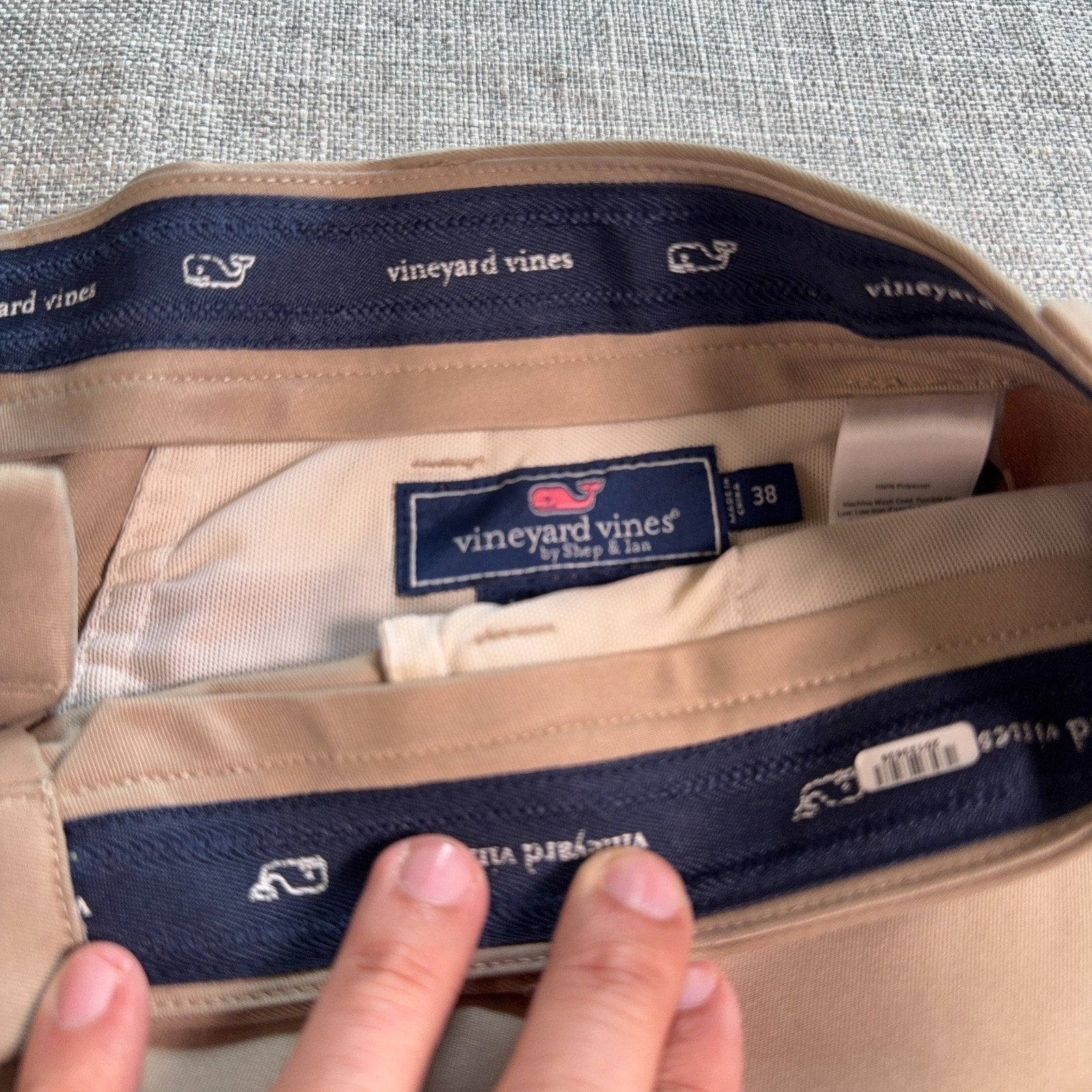 Lot 2 Vineyard Vines Links Shorts Mens 38 Navy Khaki Performance Golf