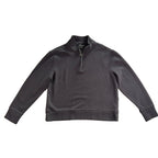 Banana Republic Mens Quarter Zip Pullover Sweatshirt Charcoal Black Medium