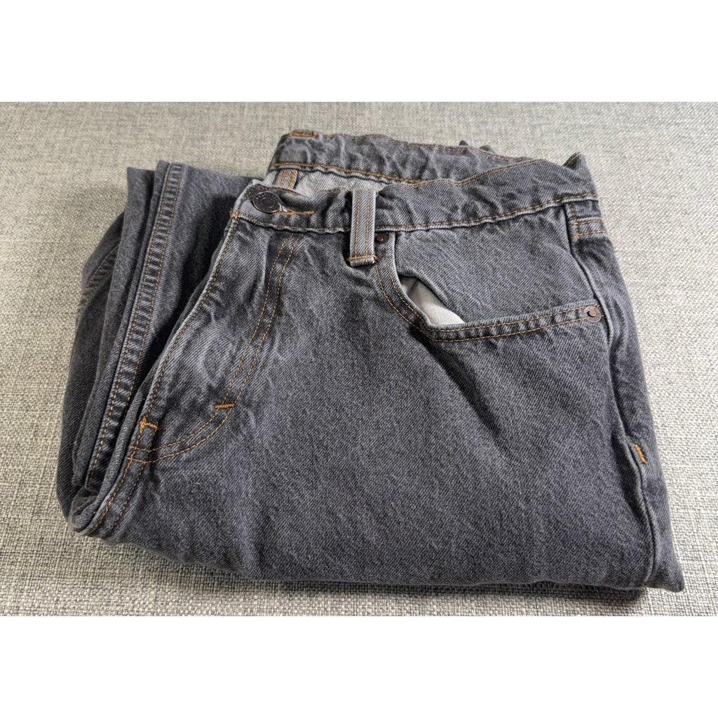 Levis Skateboarding Super Baggy Jeans Mens 30x34 Gray Black Y2K Skater A4298