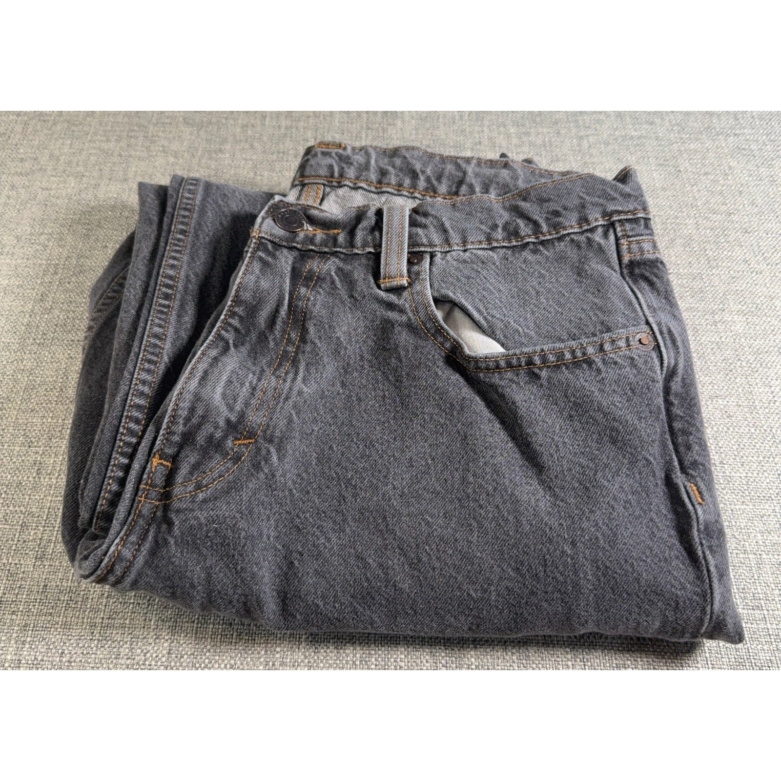 Levis Skateboarding Super Baggy Jeans Mens 30x34 Gray Black Y2K Skater A4298