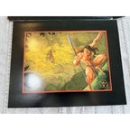 Vintage 1999 Disney Tarzan Lithograph Print Disney Store Collector Art