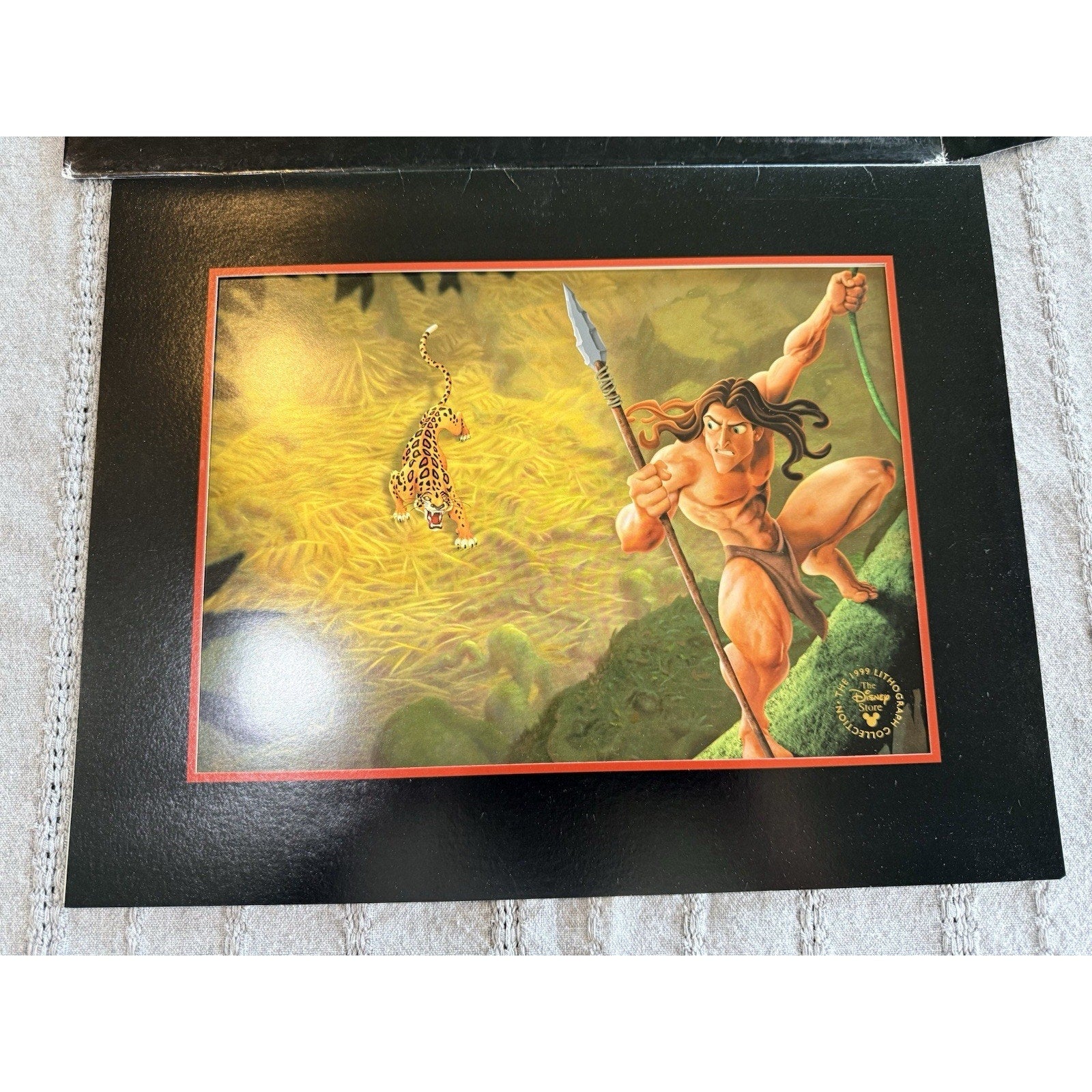 Vintage 1999 Disney Tarzan Lithograph Print Disney Store Collector Art