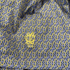 Donald Ross Golf Polo Shirt Mens XLT Blue Yellow Print Stretch Performance 1896