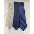 Vintage Silk Tie Lot J.Crew Croft & Barrow Blue Geometric Striped Mens Neckties