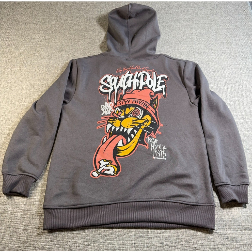 Southpole Hoodie Boys XL 14-16 Gray Graphic Streetwear Y2K Skate Pullover