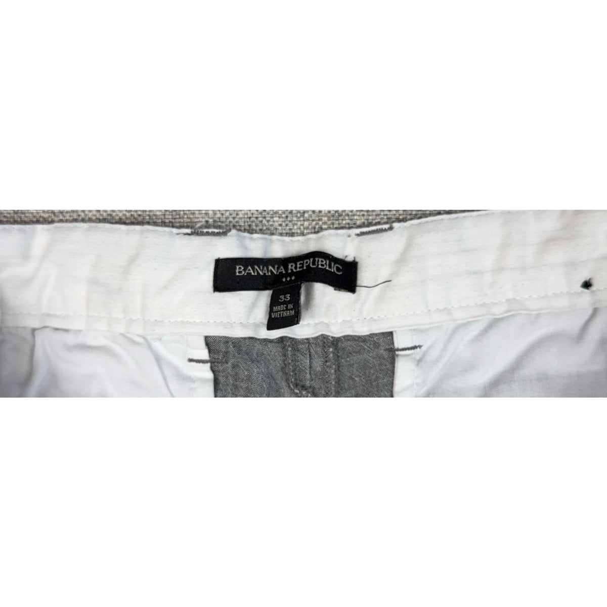Banana Republic Mens Shorts Lot of 3 Charcoal Gray Linen Textured Blue 33W