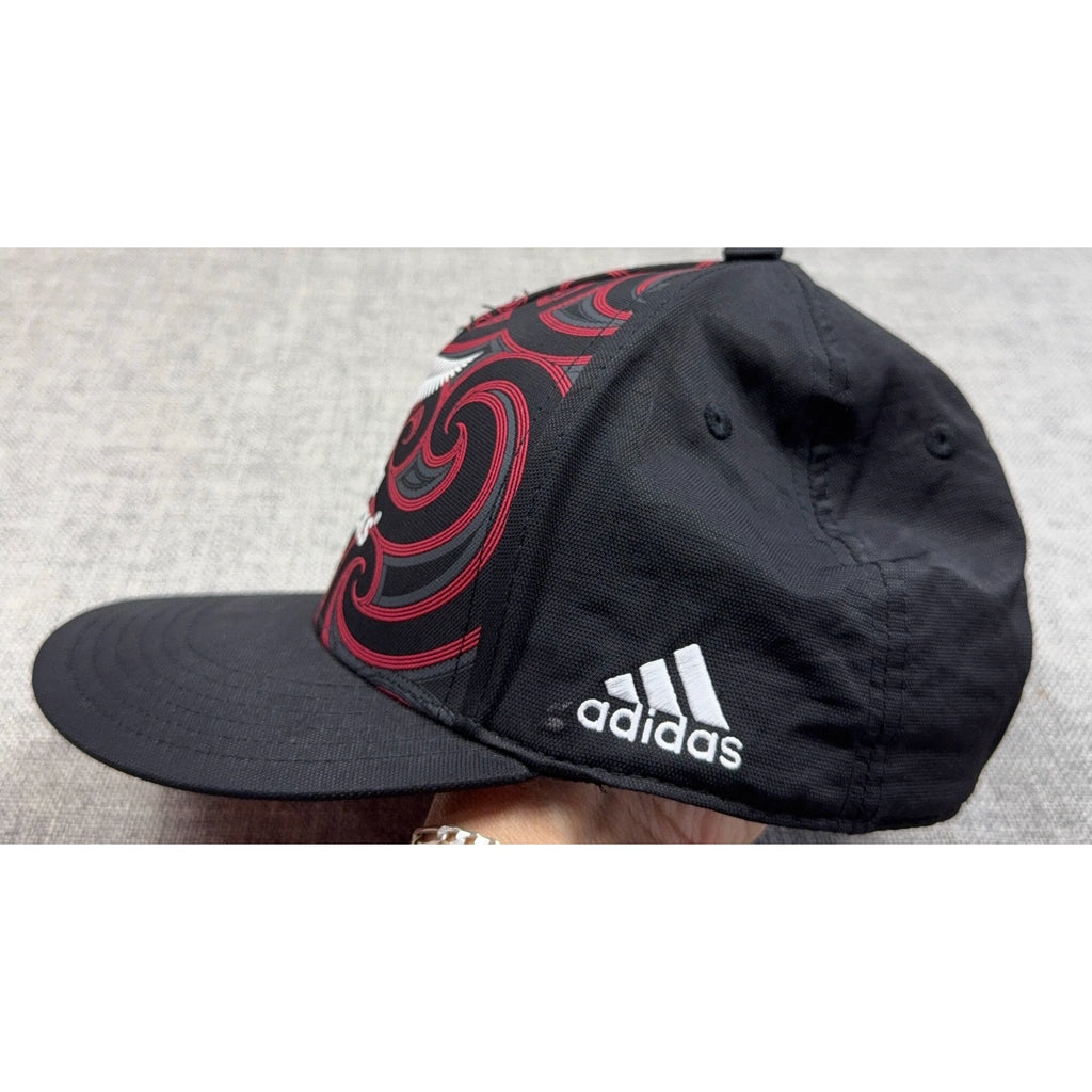 Adidas Maori All Blacks Snapback Hat New Zealand Rugby Black Red OSFM