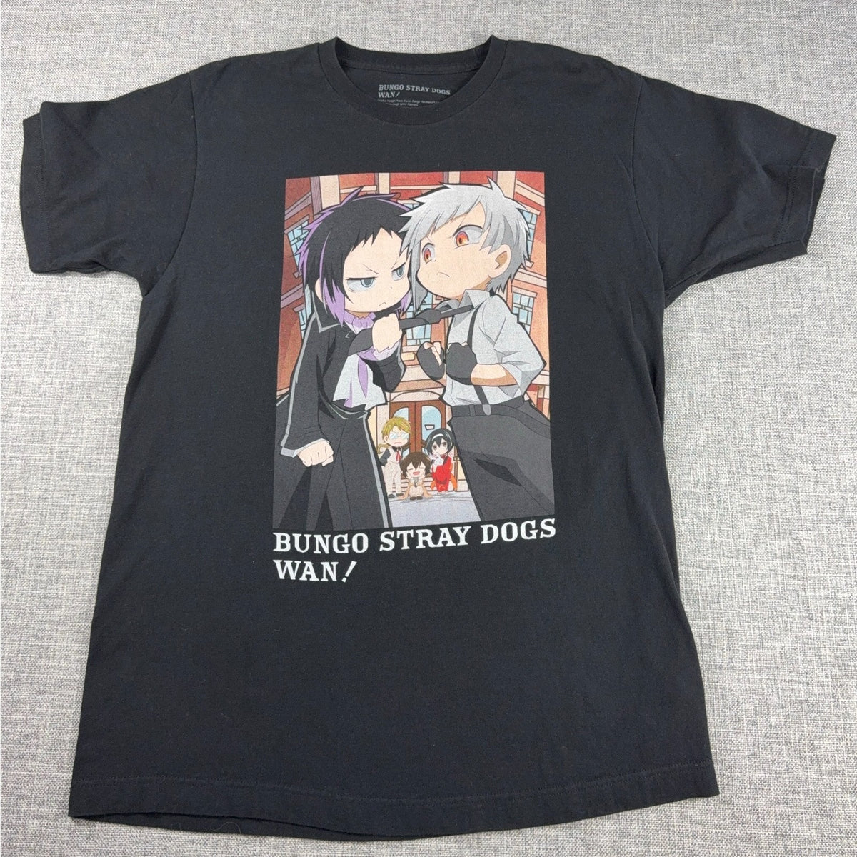 Bungo Stray Dogs WAN T Shirt Adult L Black Akutagawa Atsushi Anime Manga