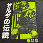 Legend of Zelda Shirt Mens XL Link Japanese Manga Neon Green Nintendo 2021