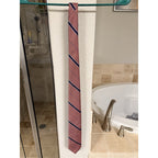 Christian Dior Monsieur Pink Striped Tie Italy Designer Necktie Classic Luxury