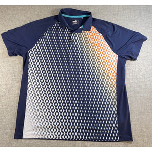 Puma Golf PWRCOOL Polo Men XXL Navy Geometric Orange DryCell Performance