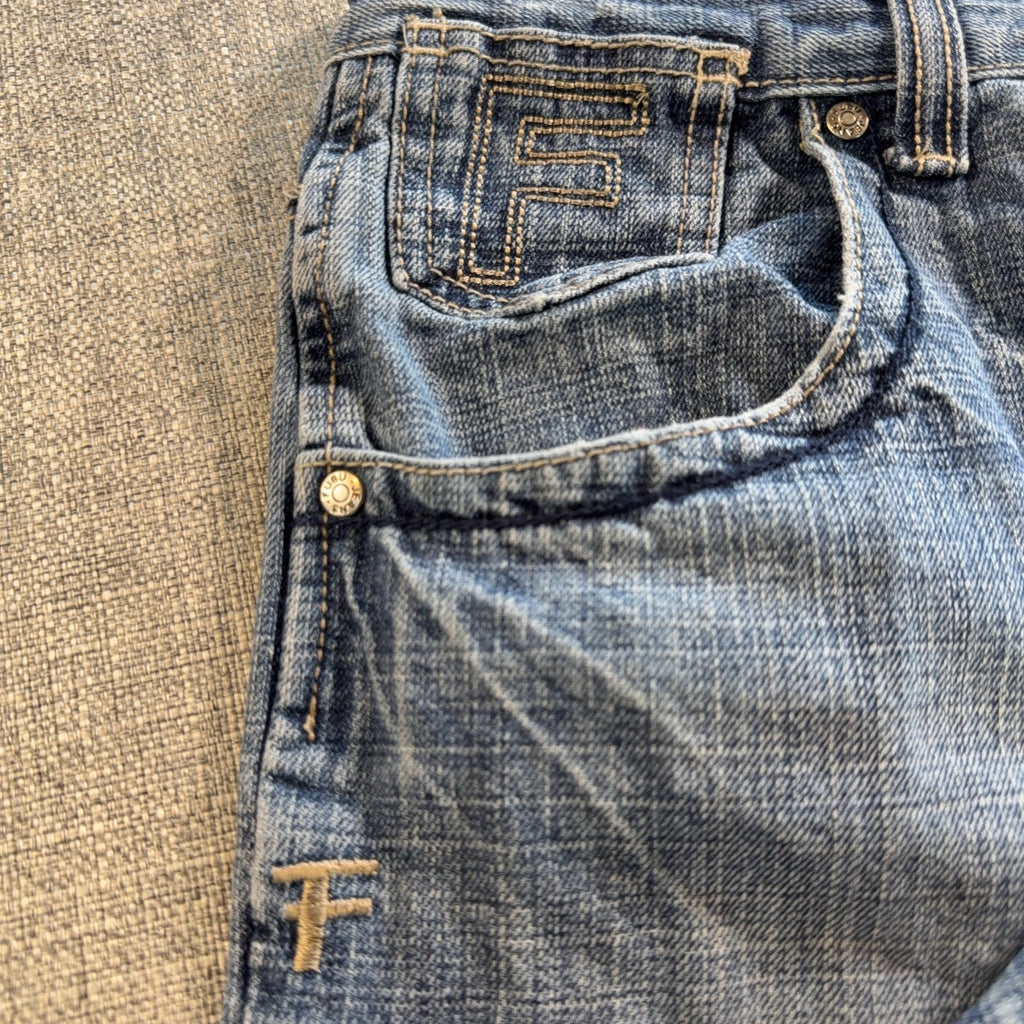 FUBU Jeans Mens 32x32 Baggy Wide Leg Y2K Hip Hop Streetwear Denim Updated item