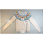 NWT Talbots Cardigan Sweater Womens S Maple Leaf Fair Isle Beige Fall