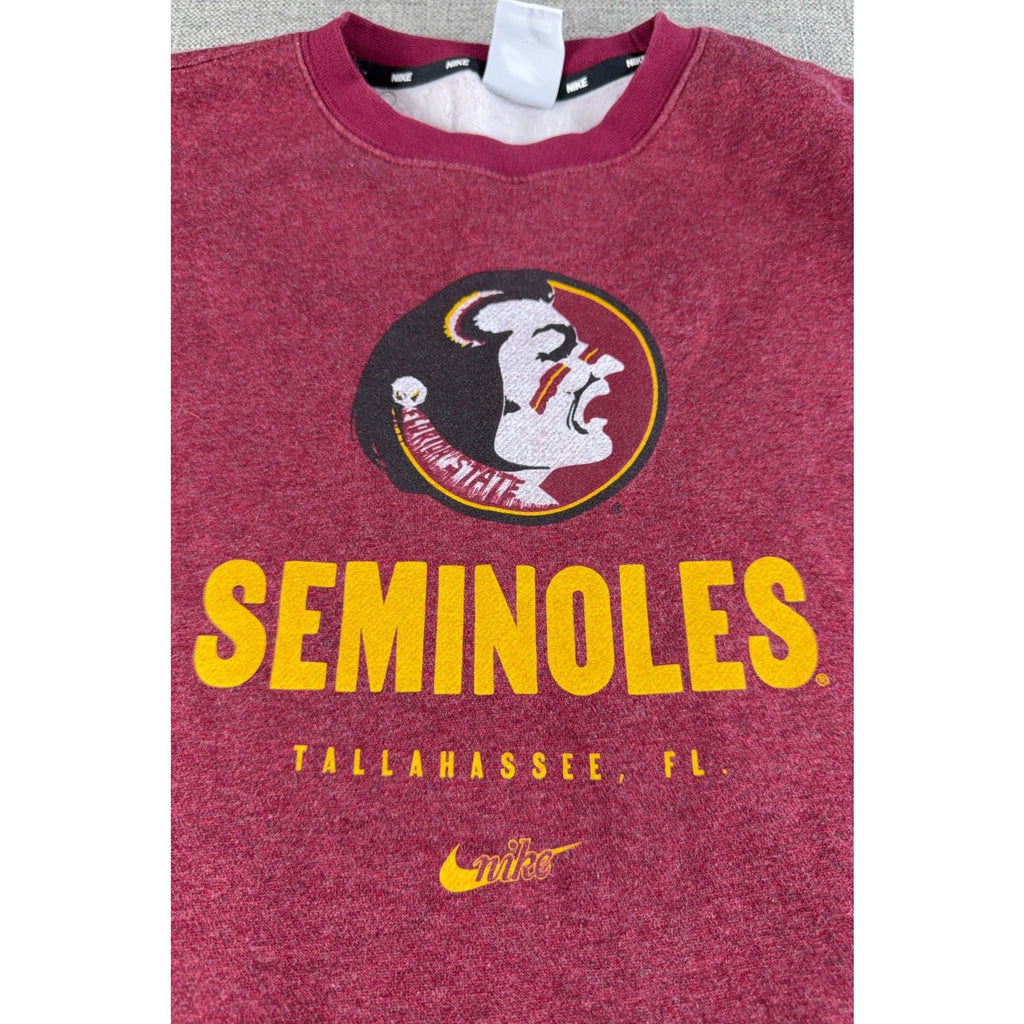 Nike Florida State Seminoles Sweatshirt Mens M Garnet FSU Crewneck DJ8079-610