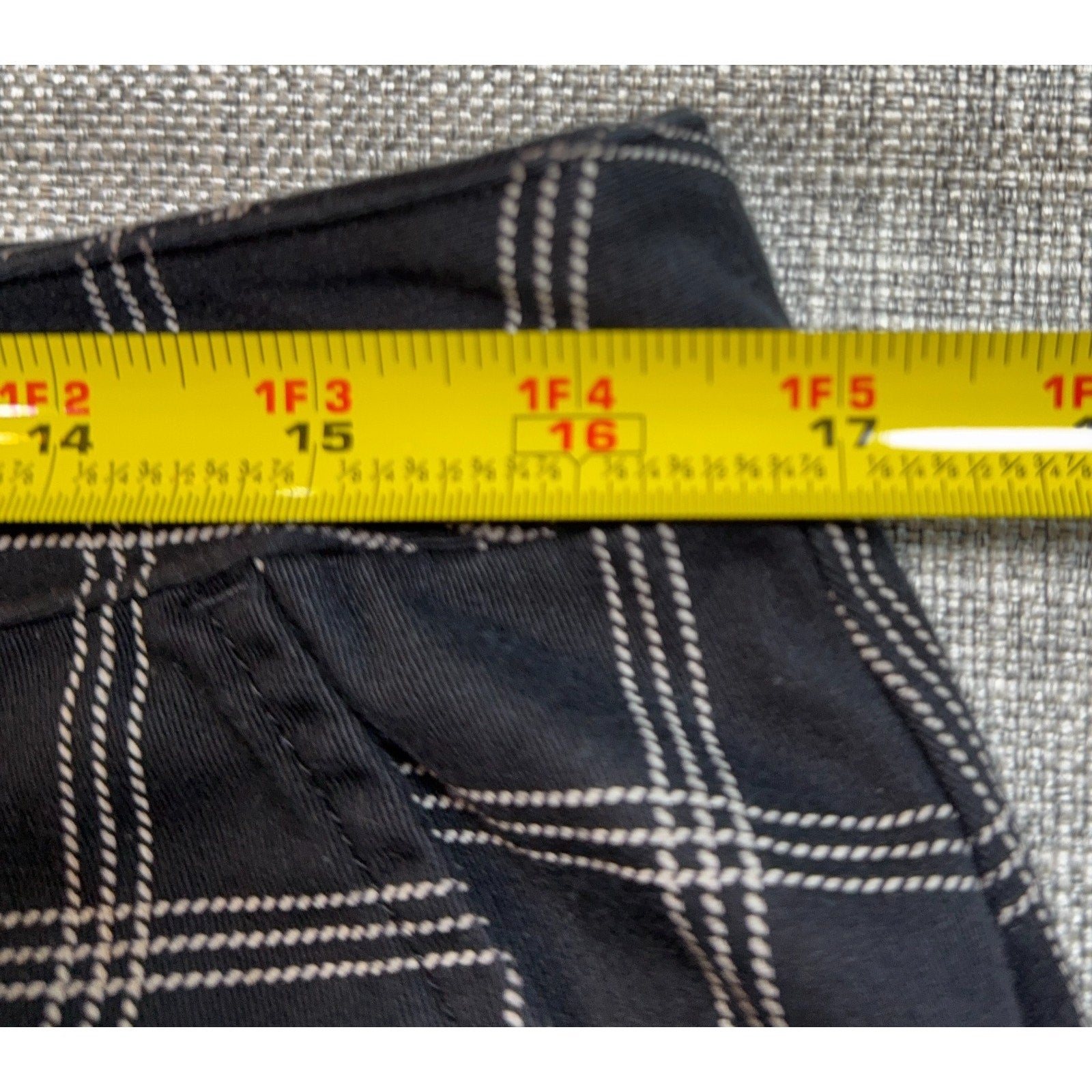 Vans Plaid Chino Pants Mens 31 Black Cream Windowpane Straight Skate Punk 28L