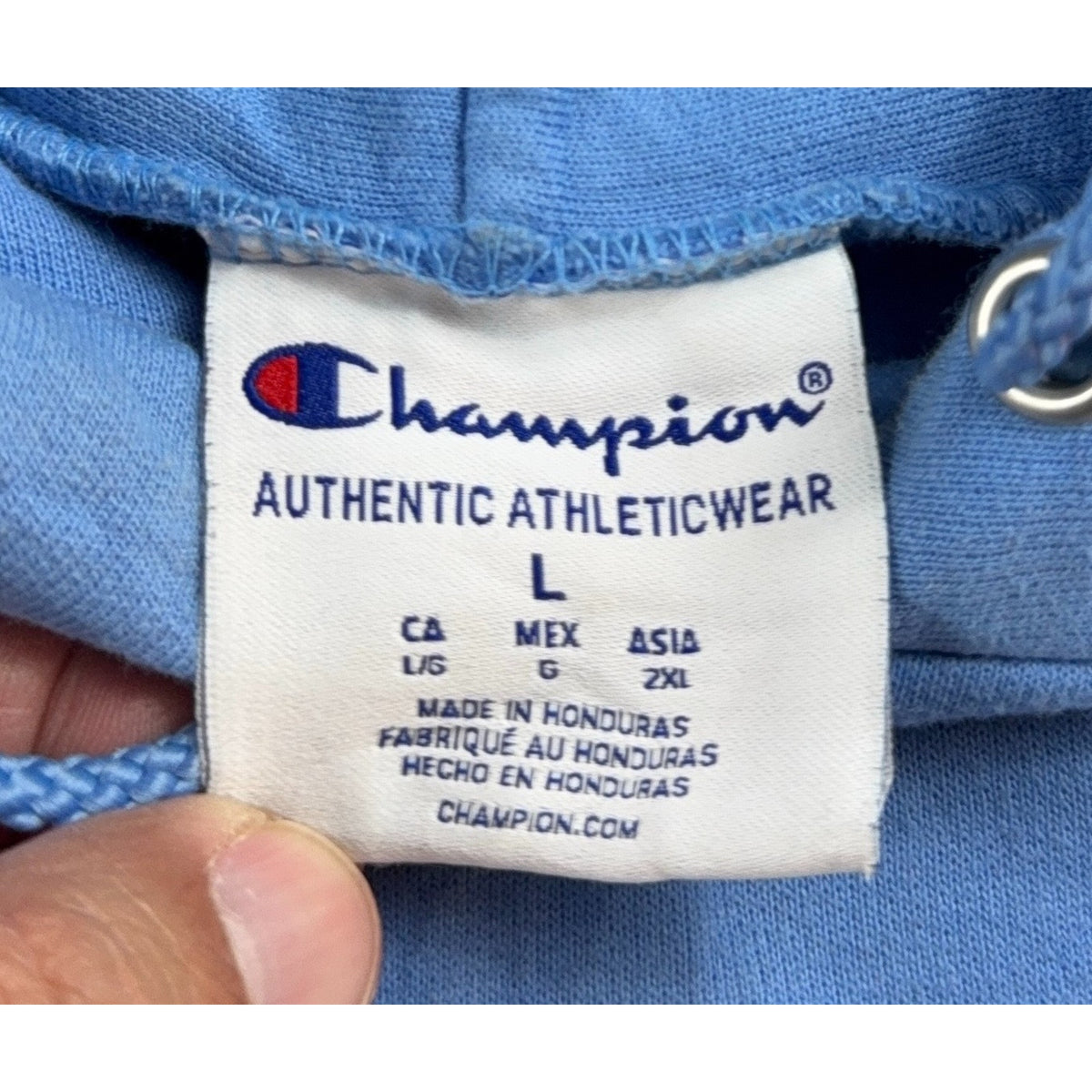 Champion UNC Tar Heels Hoodie Mens Large Carolina Blue Pullover NCAA College