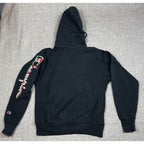 Champion Reverse Weave Mexico Flag Hoodie Mens S Black Sugar Skull Sleeve