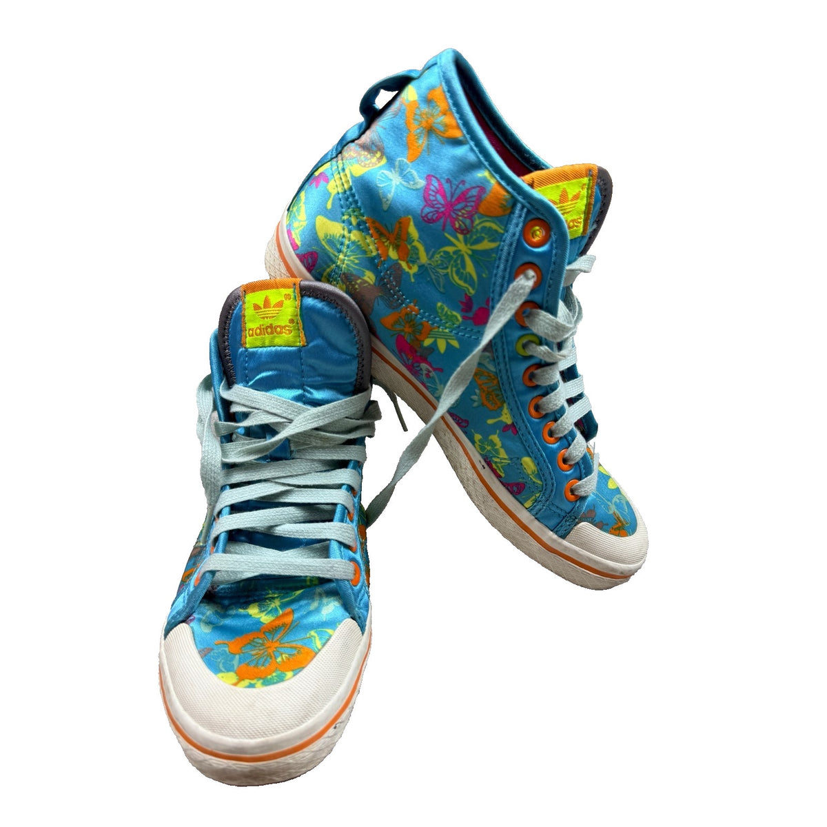 2008 adidas Originals Floral Butterfly High Tops Women's 6.5 ART 034338