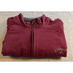 Callaway Golf 1/4 Zip Pullover Mens Large Burgundy Maroon Mock Neck Sweatshirt