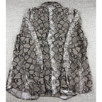 The Limited Snakeskin Blouse Womens L Animal Print Button Down Shirt Y2K