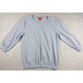 ELLE Womens L Gray Blue Swiss Dot Textured Crewneck Pullover Sweater