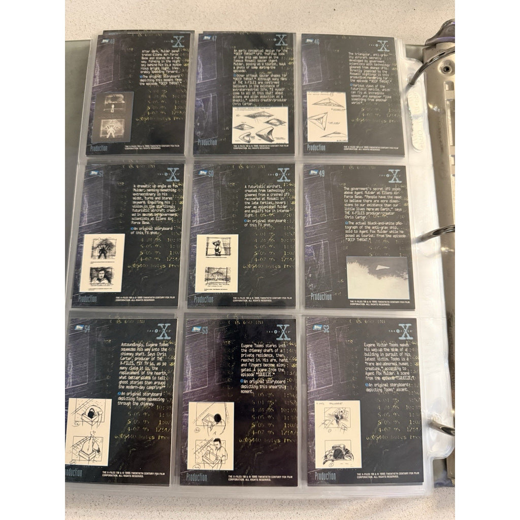 NEAR COMPLETE 1995 TOPPS THE X-FILES CARD SET + INSERTS • LOT • MULDER SCULLY