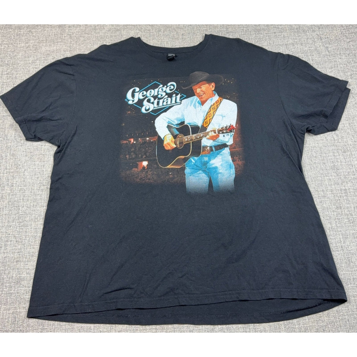 George Strait 2023 Tour T Shirt Mens 2XL Black Country Concert Double Sided