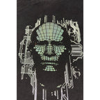 HUGO Hugo Boss Mens Black Graphic T Shirt Skull Circuit Tech Tee Red Label S