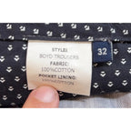 Walker Slater Boyd Trousers Mens Tag 32 Blue Cotton Tailored Pants 35x31
