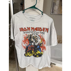 Vintage Rock Band T Shirt Lot Maiden Van Halen Judas Priest Elvis ZZ Top L & XL