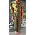 Lucky Brand Womens S Olive Utility Jumpsuit Cargo Flight Suit Gorpcore Coverall