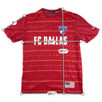 adidas FC Dallas MLS Shirt Mens L Fits M Red Climalite Soccer USA Flag 2015