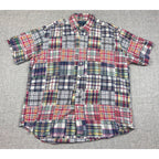Vintage Polo Ralph Lauren Blake Patchwork Madras Shirt Mens 26x32 Cotton