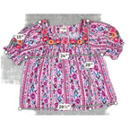 Savanna Jane Top Womens 2X Pink Embroidered Boho Tunic Blouse Plus Size