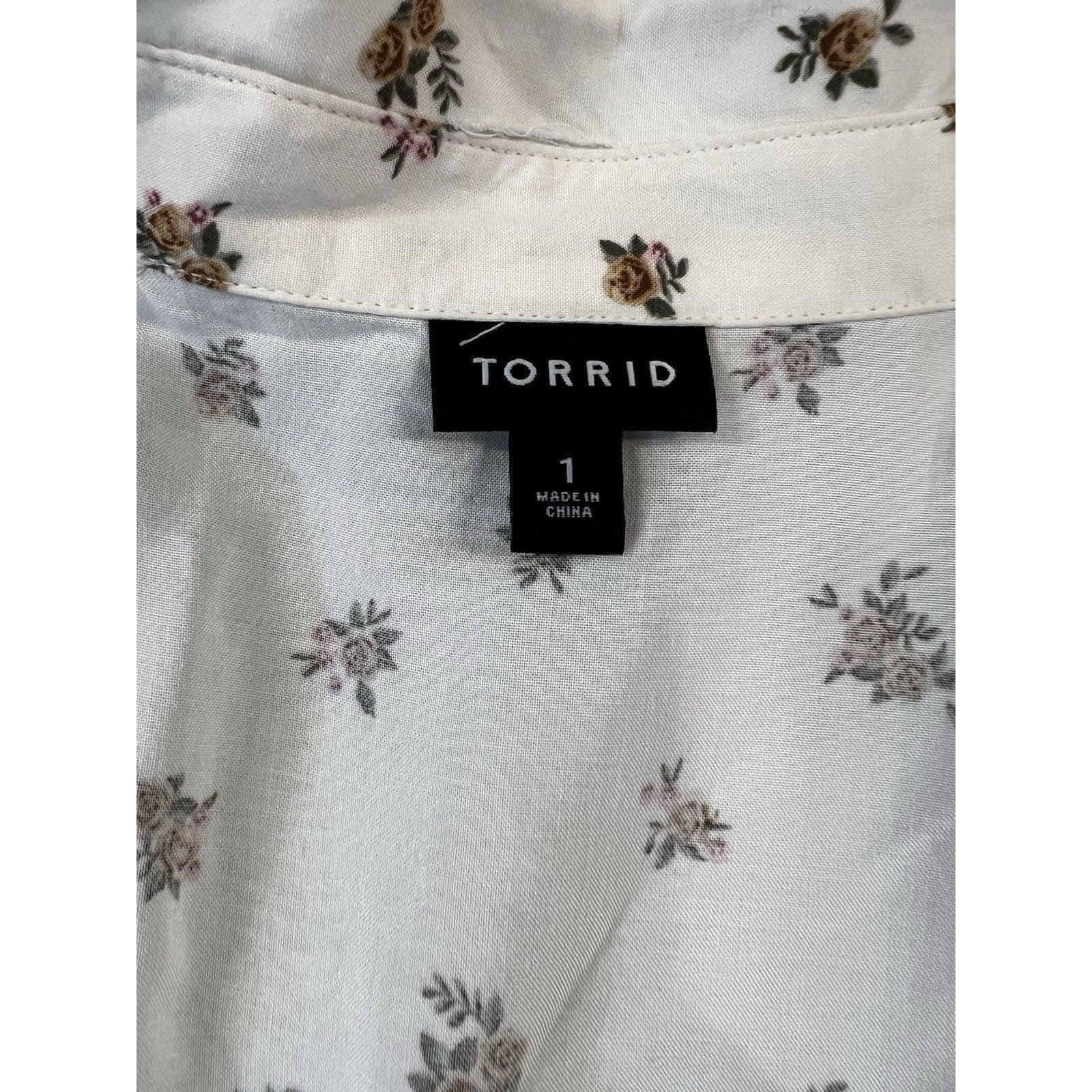 Torrid Floral Tiered Maxi Dress Women’s Size 1 Plus Size Cottagecore Prarie Boho