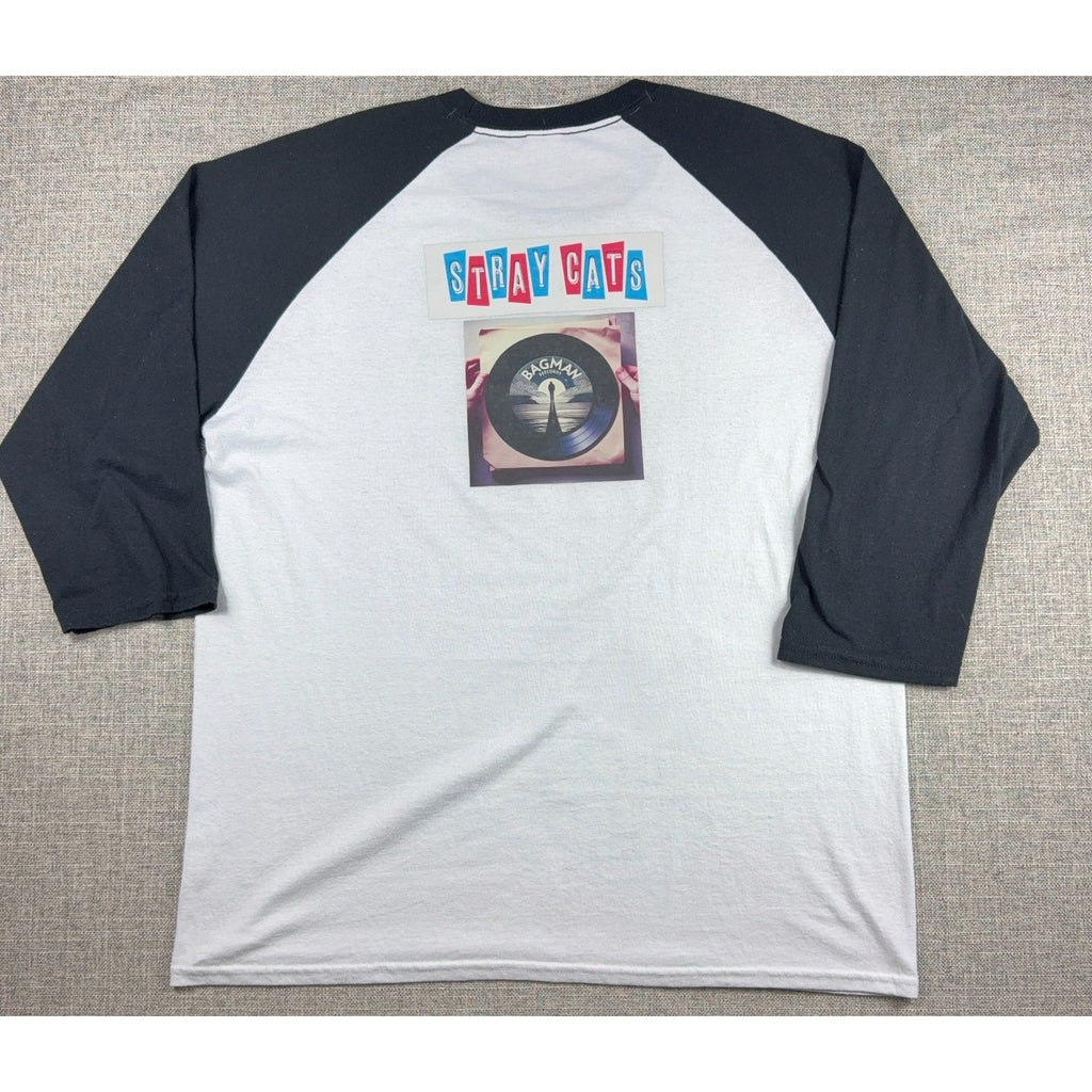 Stray Cats Live at the Roxy 1981 Raglan Baseball Shirt XL Rockabilly Band Tee